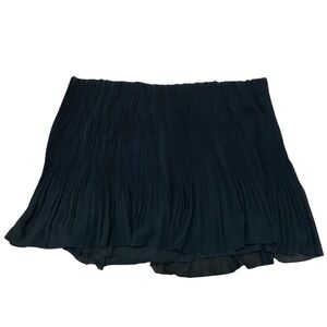Torrid A-line black pleated chiffon skater mini skirt